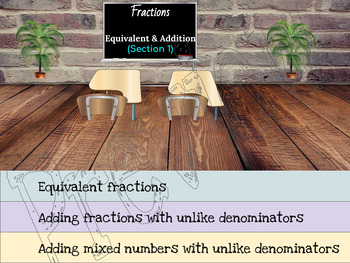 Preview of 5th Grade Math - Fractions (section 1) - Interactive Google Slides