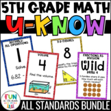 5th Grade Math Game Bundle | U-Know Review Games | Test Prep