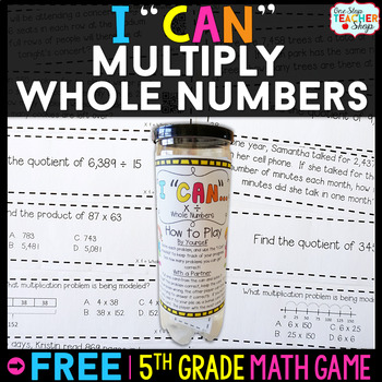 Preview of 5th Grade Math Game | Multiplication | I CAN Math Games