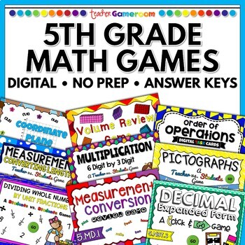 Preview of 5th Grade Math Games Bundle