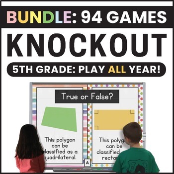 Preview of 5th Grade Math Games - Math Review Games for 5th Grade - Math Test Prep