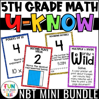 Preview of 5th Grade Math Games U-Know Mini Bundle | Number & Operations in Base Ten