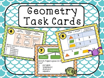 Preview of 5th Grade Math Geometry Task Cards