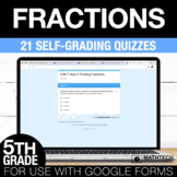 Fractions Google Form Math Assessments - 5th Grade Math Te