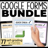 5th Grade Math Google Forms Quick Check Bundle