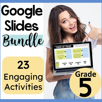 Preview of 5th Grade Math Google Slides Bundle - Place Value, Decimals, Fractions & more