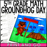 5th Grade Math Groundhog Day Review February
