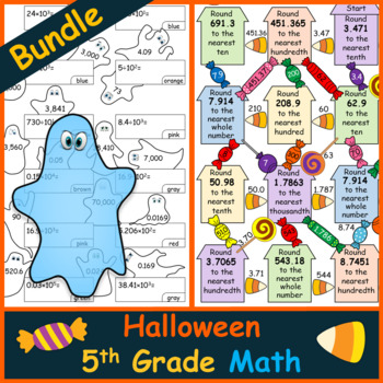 Preview of 5th Grade Math | Halloween | Bundle