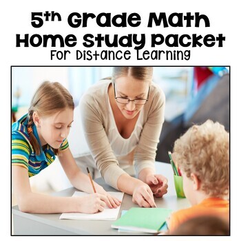 Preview of 5th Grade Math Home Study Packet for Distance Learning