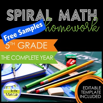 Preview of 5th Grade Math Homework - FREE Samples