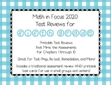 5th Grade Math In Focus 2020 ALL Chapter Test Reviews (Print)