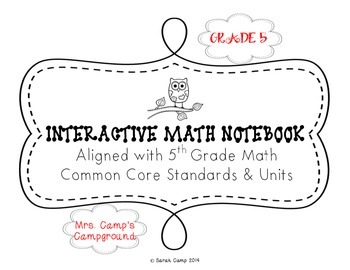 Preview of 5th Grade Math Interactive Notebook ALL COMMON CORE UNITS BUNDLE