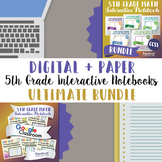 5th Grade Math Interactive Notebook ⭐ Digital and Paper ⭐ 