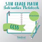 5th Grade Math Interactive Notebook: Fractions Interactive