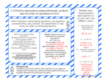 Th Grade Math Interactive Notebook Unit By Newport S Notions TpT