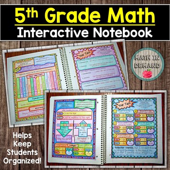 Preview of 5th Grade Math Interactive Notebook with Guided Notes and Examples