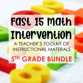 Preview of 5th Grade Math Intervention Teacher Toolkit Hands-on Lessons | YEARLONG BUNDLE