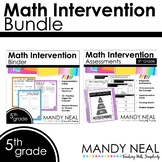 5th Grade Math Intervention Activities and Assessments