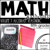 5th Grade Math Journal Algebraic Reasoning
