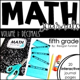 5th Grade Math Journal Decimals