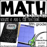 5th Grade Math Journal Fractions Add and Subtract