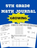 5th Grade Math Journal Notes GROWING