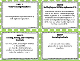 5th Grade Math Kid-Friendly "I CAN" Statements for Common 