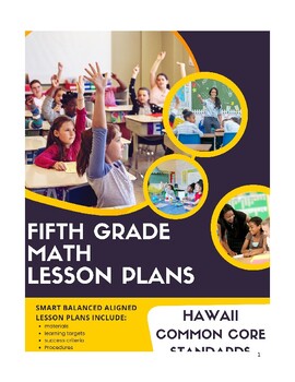 Preview of 5th Grade Math Lesson Plans - Hawaii Common Core