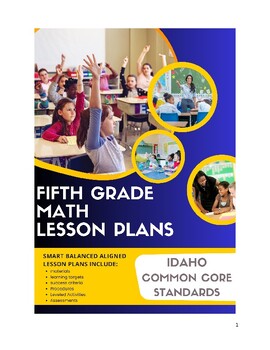 Preview of 5th Grade Math Lesson Plans - Idaho Common Core