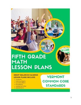 Preview of 5th Grade Math Lesson Plans - Vermont Common Core
