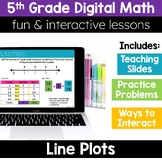 5th Grade Math Line Plots 5.MD.2 Digital Math Activities D