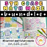 5th Grade Math Maze Bundle