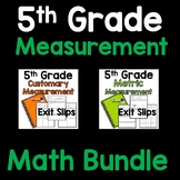 5th Grade Math Measurement Bundle Exit Slips