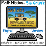 5th Grade Math Digital Escape Room-End of Year Review Myst