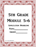 5th Grade Math Module 5-6 Application Problems Worksheet Packet