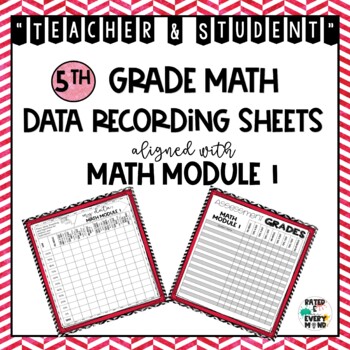 Preview of 5th Grade Math Module 1 Student Data Tracking Sheets Teacher Data Grade Book