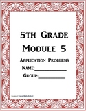 5th Grade Math Module 5 Application Problems Worksheet Packet