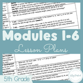 5th Grade Math Modules 1-6 Lesson Plan Bundle