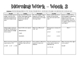 5th Grade Math Morning Work - Week 3