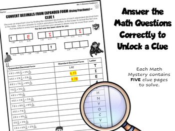Thanksgiving Math Mystery - Case of the Gobbler's Curse – 5th Grade Math  Worksheets