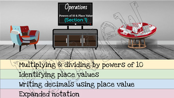 Preview of 5th Grade Math - Operations (section 1) - Interactive Google Slides