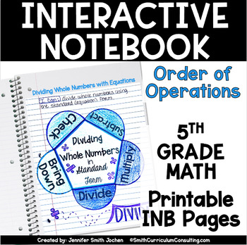 Preview of 5th Grade Math Order of Operations and Whole Numbers Interactive Notebook