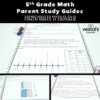 Preview of 5th Grade Math Parent Study Guides: ENTIRE YEAR!