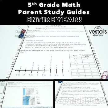 Preview of 5th Grade Math Parent Study Guides- Virginia Math SOL Aligned