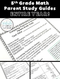 5th Grade Math Parent Study Guides: ENTIRE YEAR!