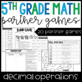 5th Grade Math Partner Games | Decimal Operations