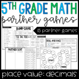5th Grade Math Partner Games | Decimal Place Value