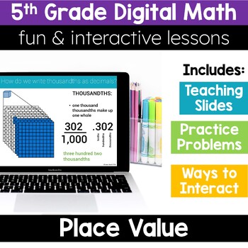 Preview of 5th Grade Math Place Value 5.NBT.1 5.NBT.2 5.NBT.3 Digital Math Activities