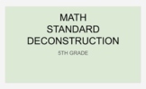 5th Grade Math Planning Template