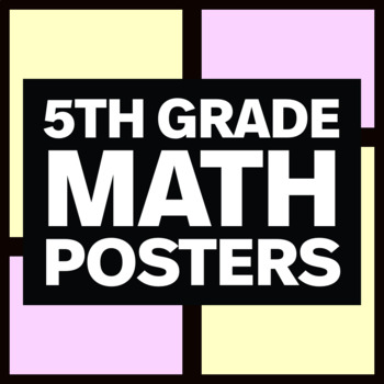 Preview of 5th Grade Math Posters Bundle - Math Classroom Decor